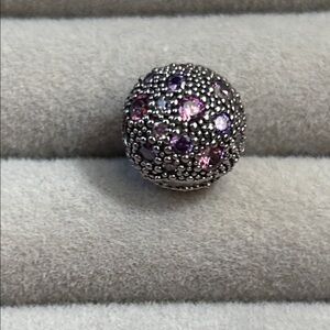 Pandora purple and silver charm